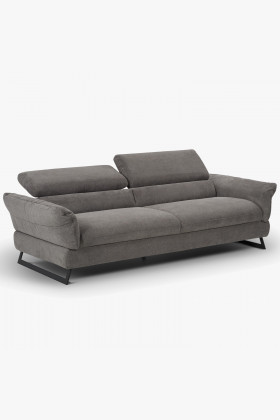 3,5-Sitzer Sofa Haiti Stoff oder Leder mit Metallbeinen